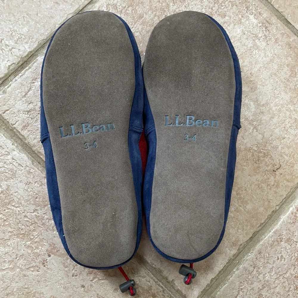 L.L. Bean Moose Sweater Fleece Slippers